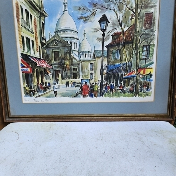 Vintage print of Place du Centre, signed Raphael. - Picture 14 of 14